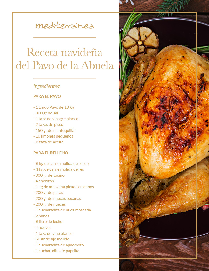 Receta De Pavo Al Horno - Mediterránea Group